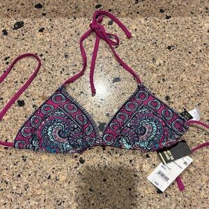 NWT Ninety Six Degrees Bikini Top Sz Small Jewel Aubergine w/ jewel sequin